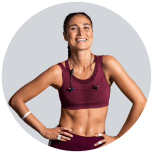 Smiling athletic woman representing the athletic performance panel